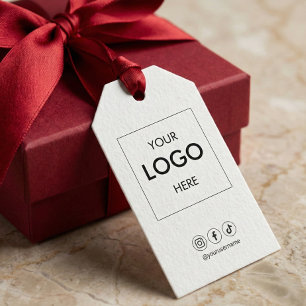 Logo d'entreprise Médias sociaux Étiquettes cadeau