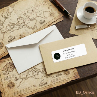 Logo d'entreprise minimaliste Adresse noir et blan