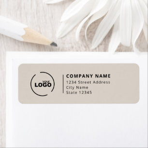 Logo d'entreprise moderne Beige Adresse de retour 
