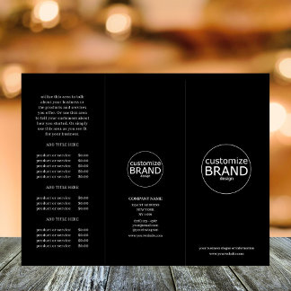 Logo d'entreprise moderne Brochure triple noire