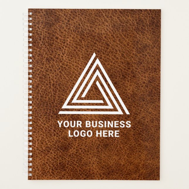 Logo d'entreprise moderne en cuir Brown Faux (Devant)