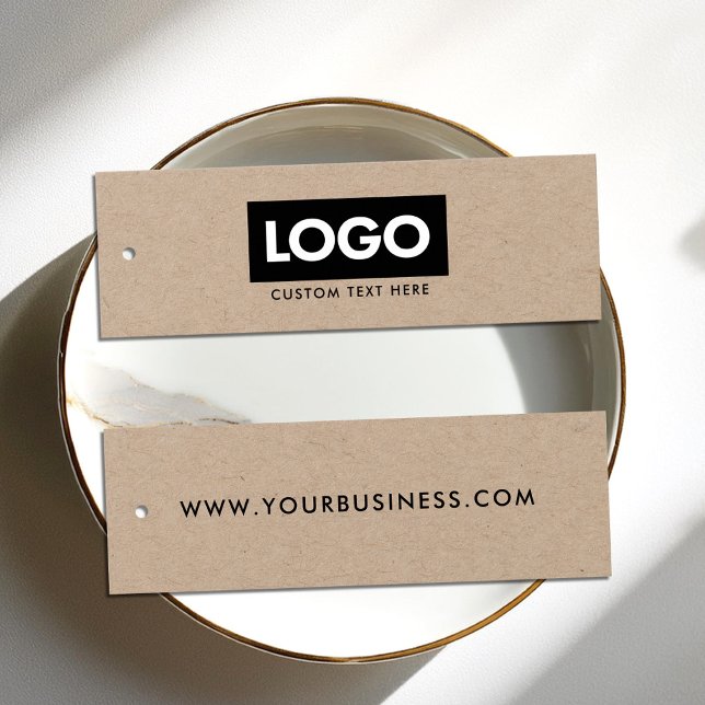 Logo d'entreprise moderne Kraft Étiquette Vêtement (Créateur téléchargé)