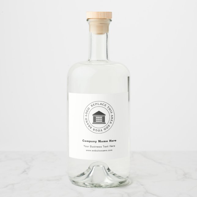 Logo d'entreprise | Name | Étiquettes de bouteille (Devant)