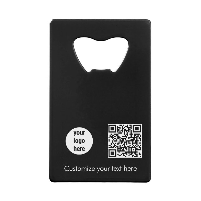 Logo d'entreprise noir - Code QR promotionnel Text (Devant)