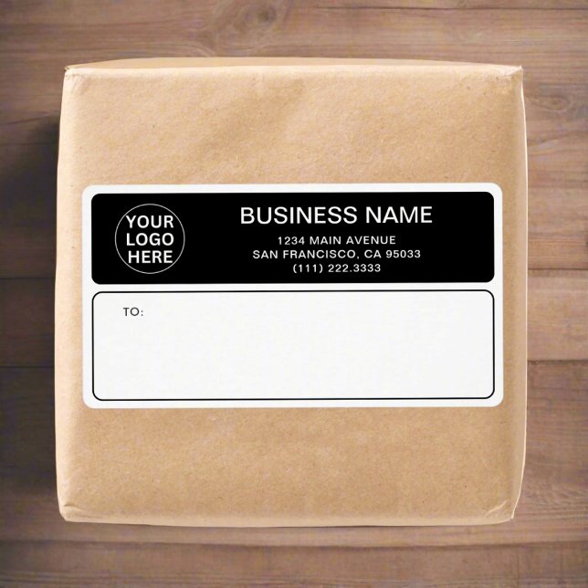 Logo d'entreprise noir et blanc l Livraison de l'e (Créateur téléchargé)