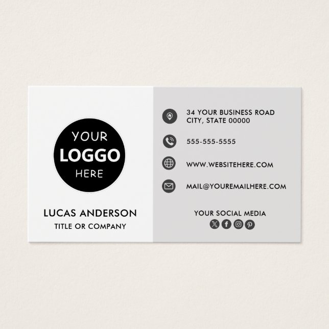 Logo d'entreprise personnalisable site web médias  (Devant)