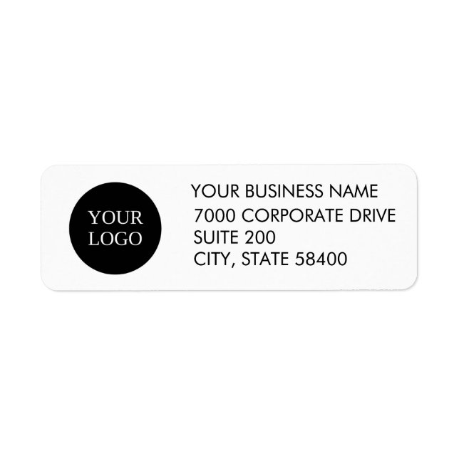 Logo d'entreprise personnalisé Adresse de retour d (Devant)