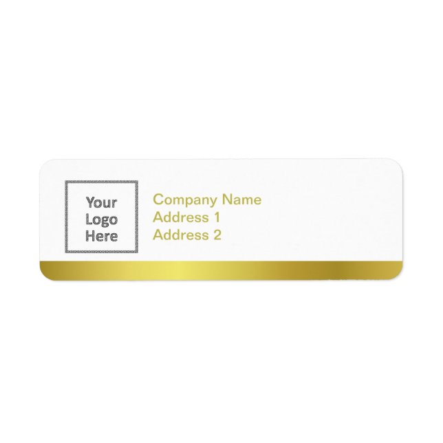 Logo d'entreprise personnalisé Elegant Gold Foil (Devant)