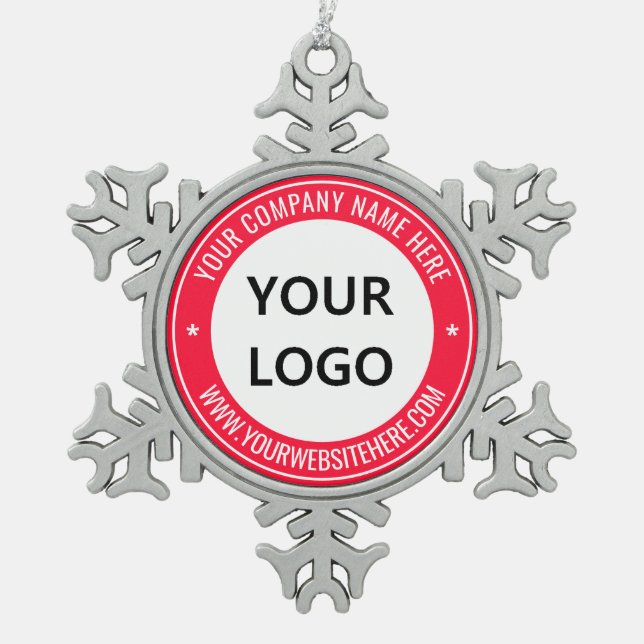 Logo d'entreprise personnalisé et ornement de Noël (Devant)