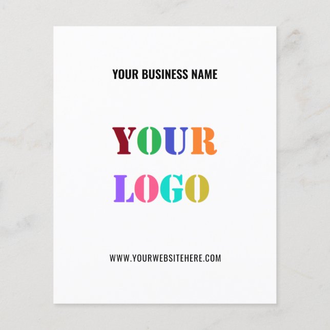 Logo d'entreprise personnalisé et prospectus promo (Dos)