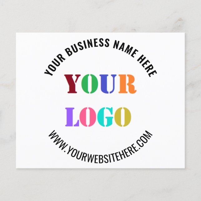 Logo d'entreprise personnalisé et prospectus promo (Devant)