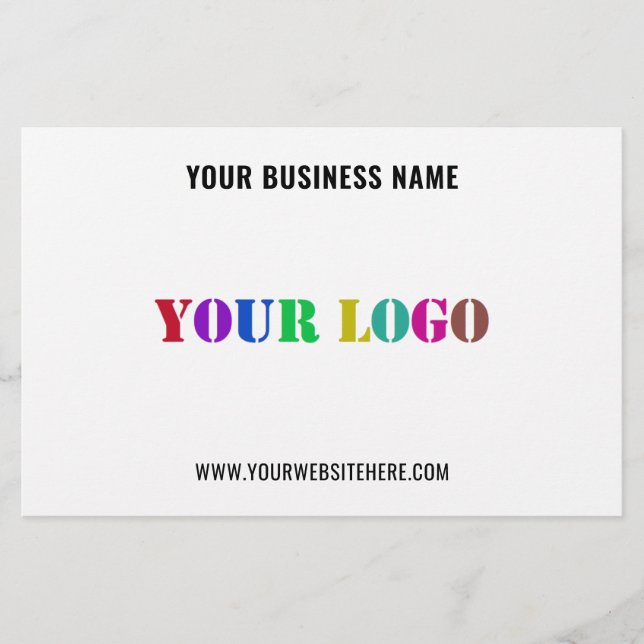 Logo d'entreprise personnalisé et prospectus promo (Devant)