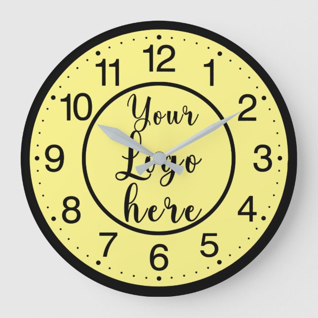 Logo d'entreprise personnalisé Grande horloge (Recto)