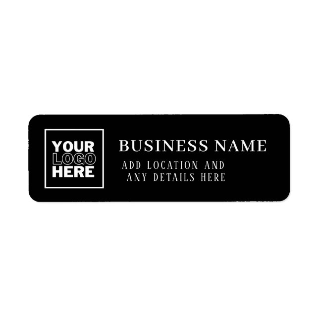 Logo d'entreprise personnalisé noir et blanc (Devant)