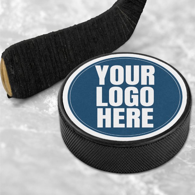 Logo d'entreprise Photo personnalisée de l'entrepr (Business Logo Custom Company Photo Hockey Puck)