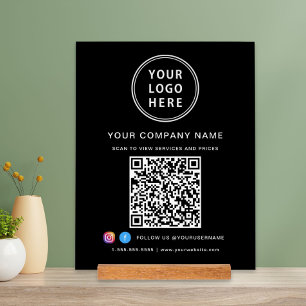 Logo d'entreprise QR Code Social Media Black