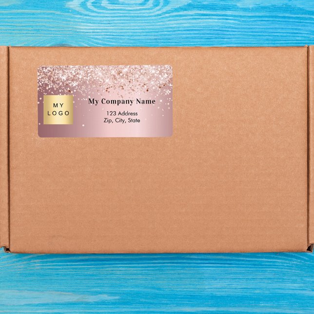 Logo d'entreprise rose vif adresse de retour expéd (Créateur téléchargé)