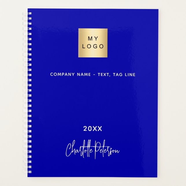 Logo d'entreprise Royal blue monogram 2026 (Devant)