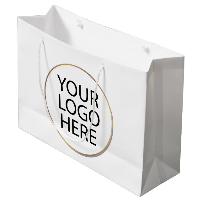 Logo d'entreprise | Sacs d'achat personnalisés ave (Devant Angle)