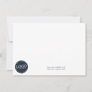 Logo d'entreprise simple et carte de remerciement
