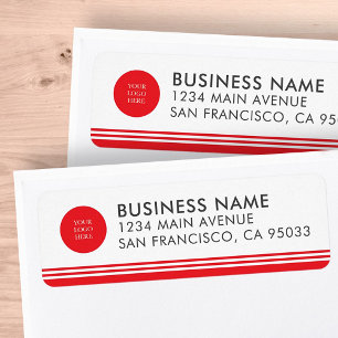 Logo d'entreprise simple moderne Adresse de retour