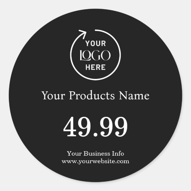 Logo d'entreprise | Sticker pour étiquette de prix (Devant)