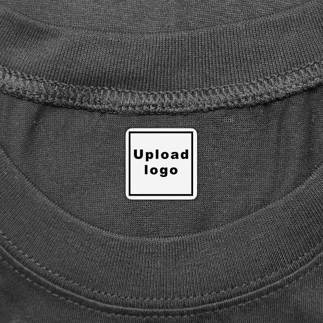 Logo d'entreprise sur Étiquette de vêtements Carré (Square clothing label with your business logo)
