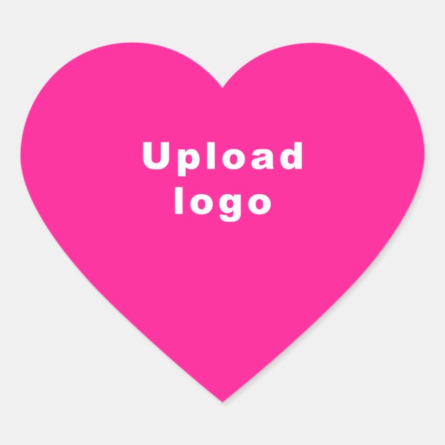 Logo d'entreprise sur Sticker en forme de coeur ro (Devant)