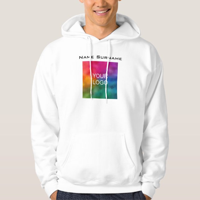 Logo d'entreprise Sweat - shirt à capuche blanc de (Devant)