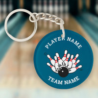 Logo d'équipe de bowling personnalisé | Porte-clés