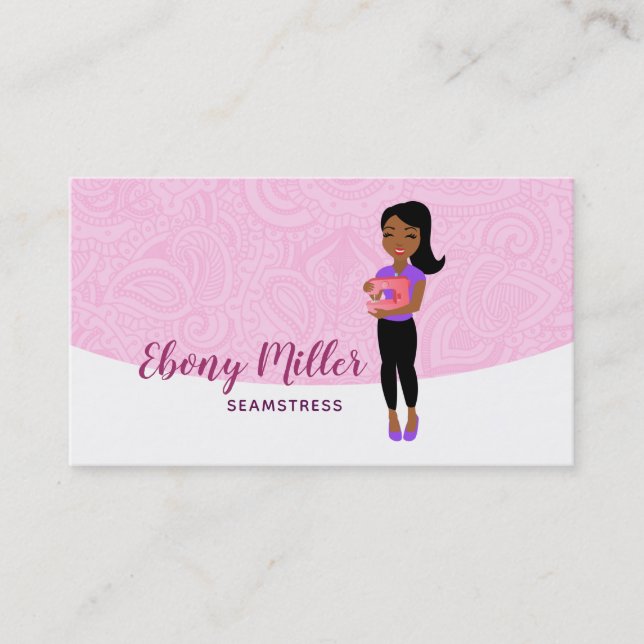 Logo des cartes de visite Afro Seamstress (Devant)