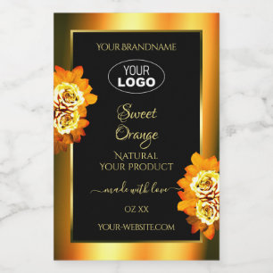 Logo des Étiquettes de produits Black Orange Bloom