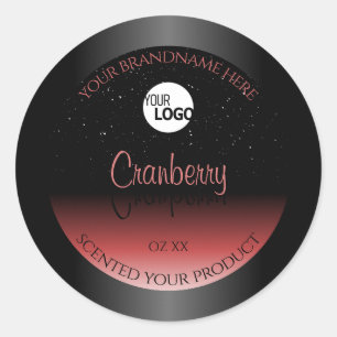 Logo des Étiquettes de produits Black Red Ombre Pa