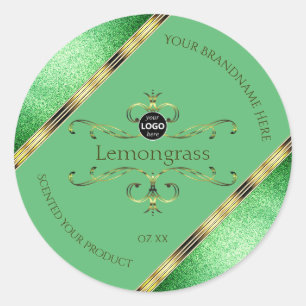 Logo des Étiquettes de produits verts Ornate Faux