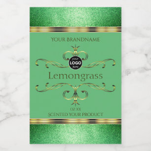 Logo des Étiquettes de produits verts Ornate Faux 