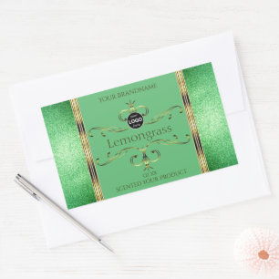 Logo des Étiquettes de produits verts Ornate Faux