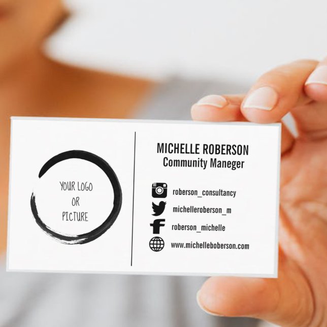Logo des médias sociaux ou carte de visite photo (Créateur téléchargé)