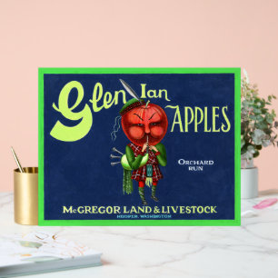 Logo des pommes vintage Glen Ian, Hooper, Washingt