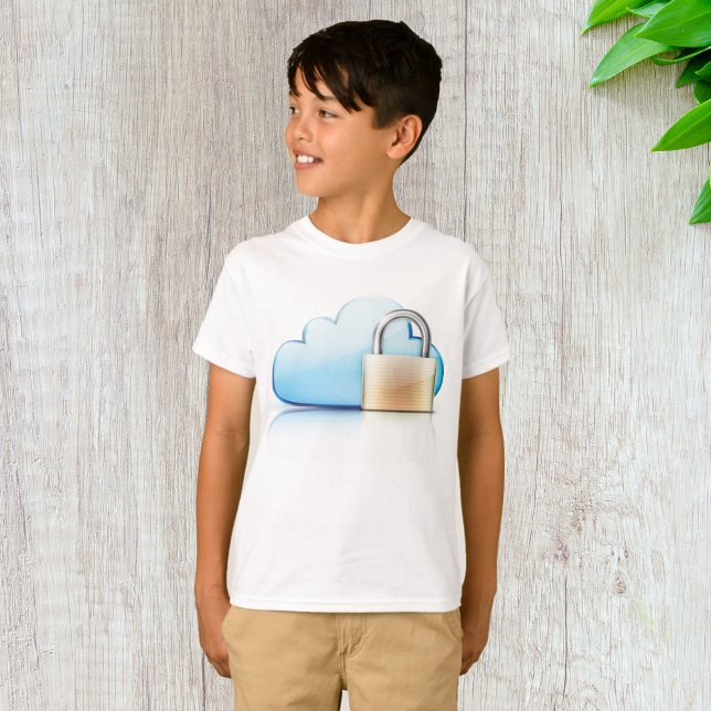 Logo d'icônes de sécurité Internet - T-shirt sécur (Créateur téléchargé)