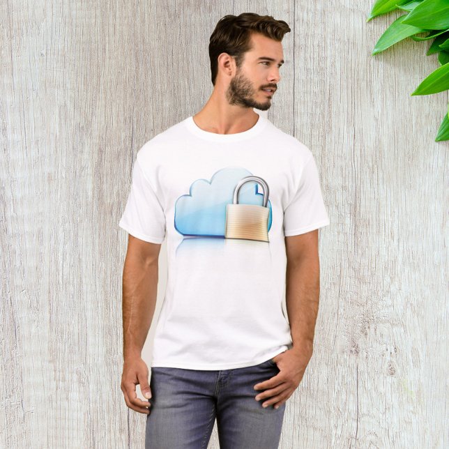 Logo d'icônes de sécurité Internet - T-shirt sécur (Créateur téléchargé)