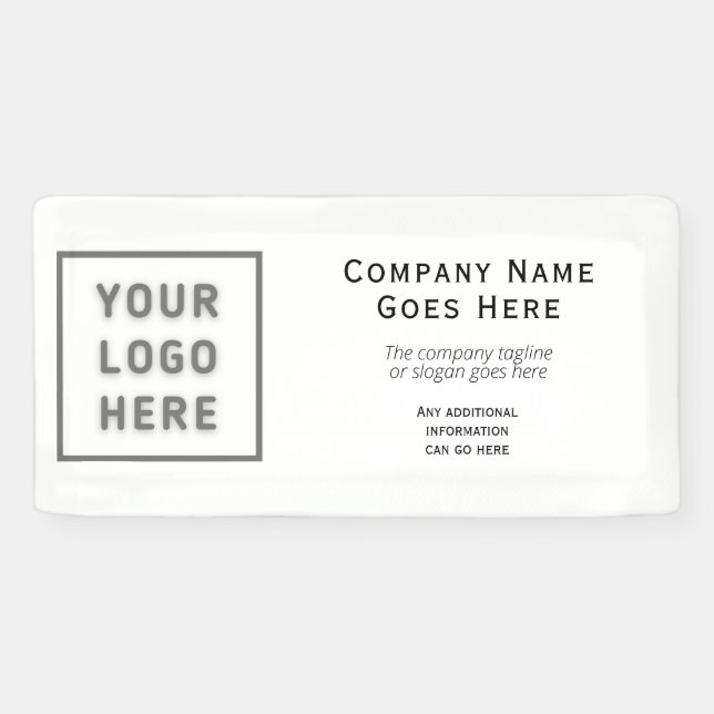 Logo DIY Horizontal Plain Template Business Small Banner (Horizontal)