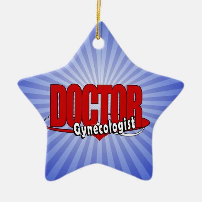 LOGO DOCTOR GYNECOLOGIST CERAMIC ORNAMENT (Front)