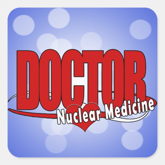 LOGO DOCTOR NUCLEAR MEDICINE SQUARE STICKER (Front)