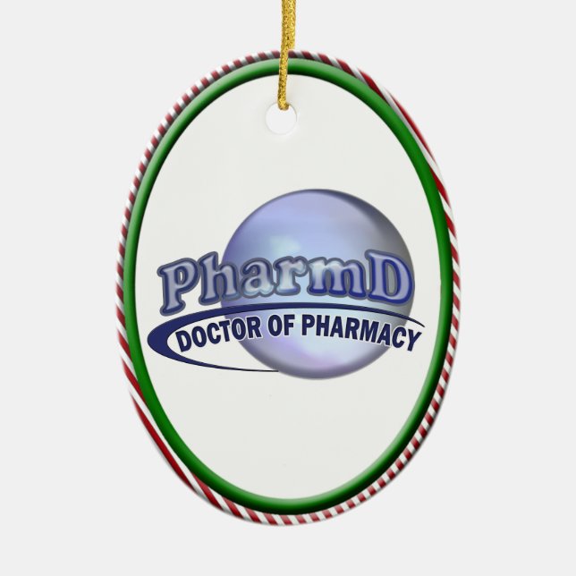 LOGO - DOCTOR OF PHARMACY CERAMIC ORNAMENT (Front)