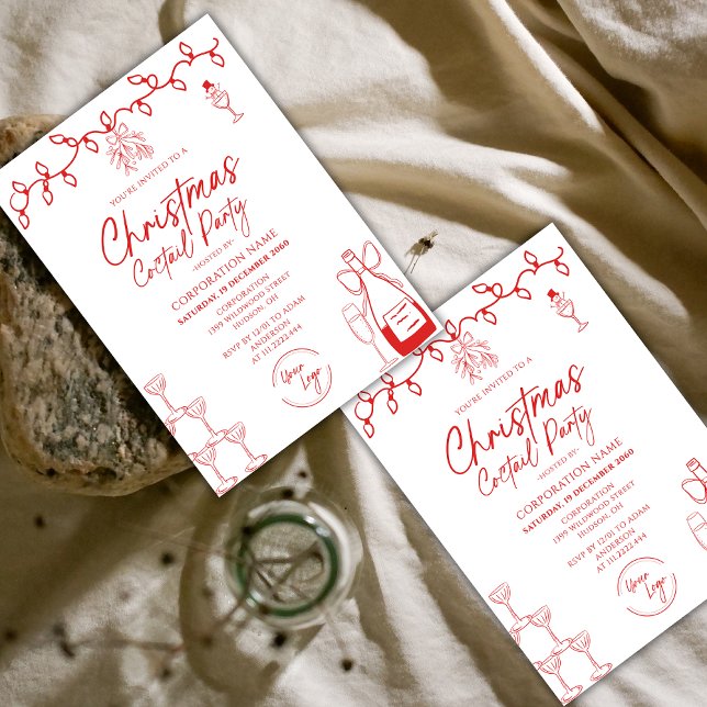 LOGO Doodle Corporation Christmas Coctail Party Invitation (Creator Uploaded)