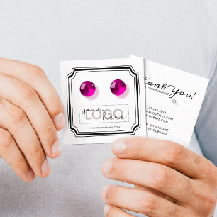 Logo Doodle Stud Earrings Square Card 01 Pack 25