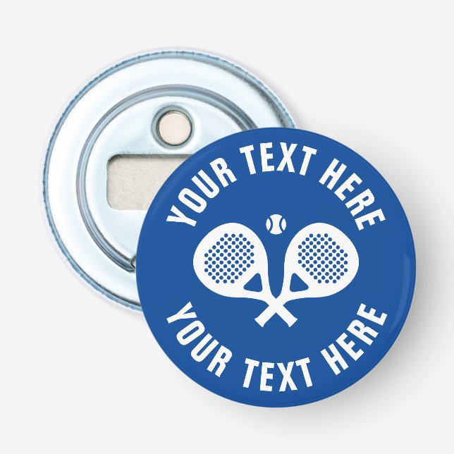 Logo du club Padel ouvre-bouteille magnétique (Devant)