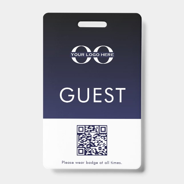 Logo du code QR de la société de badge invité (Avant)