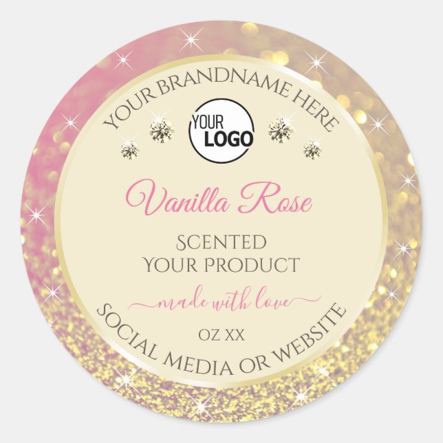 Logo du Étiquette de Parties scintillant de crème  (Devant)