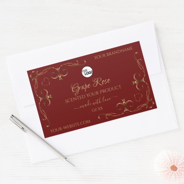 Logo du Étiquette du produit rouge foncé Gold (Enveloppe)